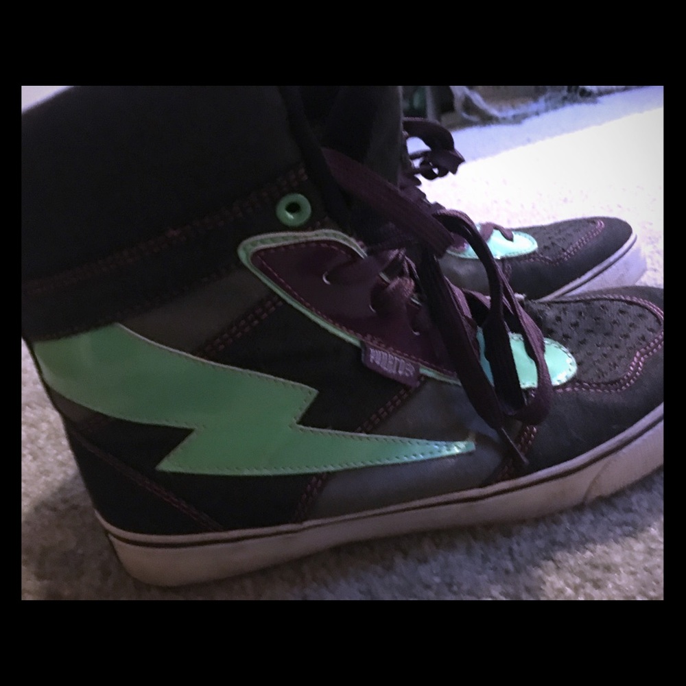 Punk Rose Denim/purple/real RETRO high tops.
